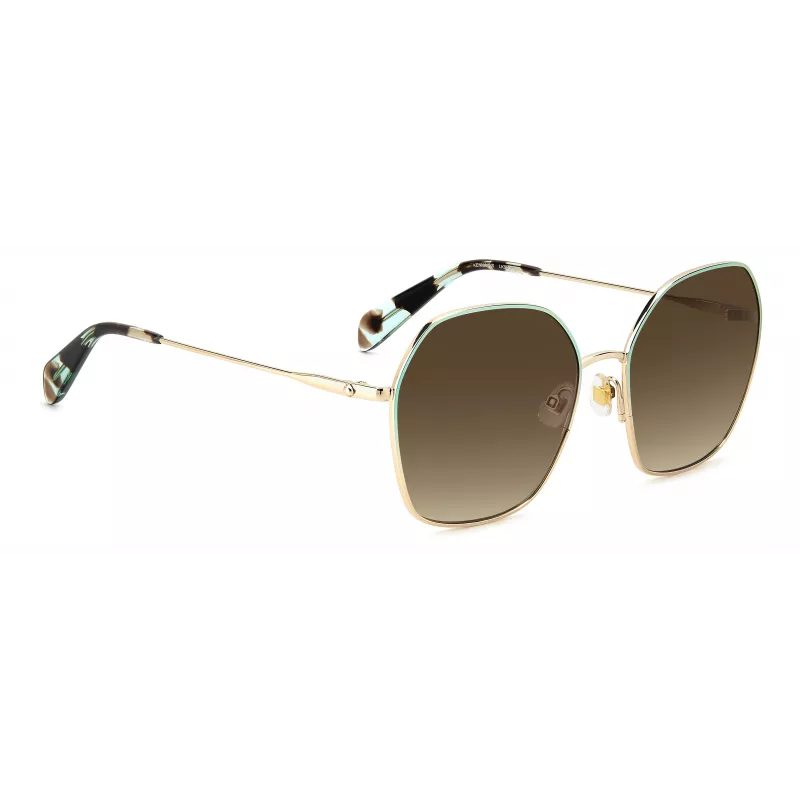 KATE SPADE KENNAGSLKSF7H Okulary przeciwsłoneczne damskie - czarna oprawka, szare gradientowe szkła 57/17/140 mm