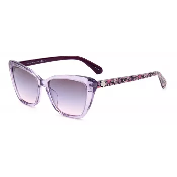 KATE SPADE Damskie okulary przeciwsłoneczne Lucca Square Havana Acetate Brązowe soczewki gradientowe 55mm