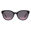 KATE SPADE Damskie okulary przeciwsłoneczne Nathalie GS807 - Czarna oprawka acetatowa, szare gradientowe soczewki 55/17/140 mm
