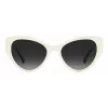KATE SPADE Okulary przeciwsłoneczne damskie Paisleigh SVK6 prostokątne - czarna oprawka, szare soczewki gradientowe 55/17/140 mm