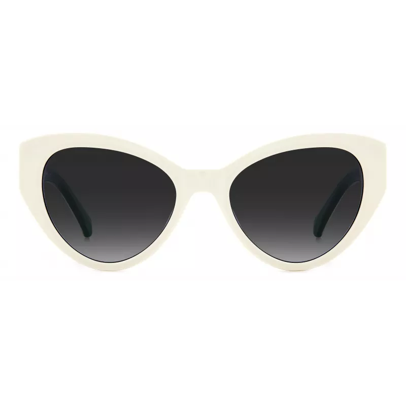 KATE SPADE Okulary przeciwsłoneczne damskie Paisleigh SVK6 prostokątne - czarna oprawka, szare soczewki gradientowe 55/17/140 mm