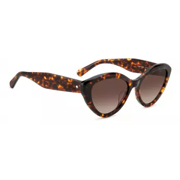 Okulary przeciwsłoneczne KATE SPADE dla kobiet JUNIGS086F5HA - Czarna oprawka acetatowa, szare soczewki poliwęglanowe, 55/17/140 mm