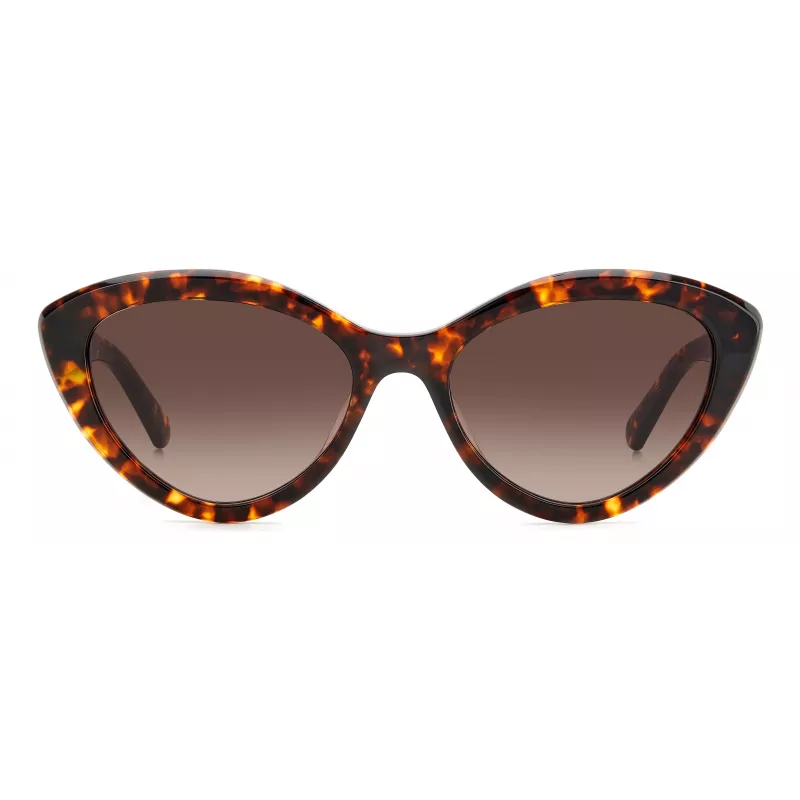 Okulary przeciwsłoneczne KATE SPADE dla kobiet JUNIGS086F5HA - Czarna oprawka acetatowa, szare soczewki poliwęglanowe, 55/17/140 mm