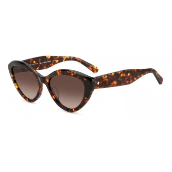 Okulary przeciwsłoneczne KATE SPADE dla kobiet JUNIGS086F5HA - Czarna oprawka acetatowa, szare soczewki poliwęglanowe, 55/17/140 mm