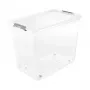 keeeper Pudełko z pokrywą na kółkach clipbox Leo 59x38x47cm 74L Przezroczyste
