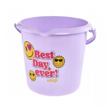 keeeper Deco Bucket 10L Ilvie Emoji Best Day Ø30x28cm Fioletowy