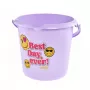 keeeper Deco Bucket 10L Ilvie Emoji Best Day Ø30x28cm Fioletowy