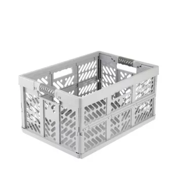 keeeper Składane Pudełko ben 45 L Nordic Grey — Nośność do 50 kg, Składana Skrzynia Do Przechowywania 54 x 37 x 28 cm