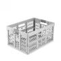 keeeper Składane Pudełko ben 45 L Nordic Grey — Nośność do 50 kg, Składana Skrzynia Do Przechowywania 54 x 37 x 28 cm