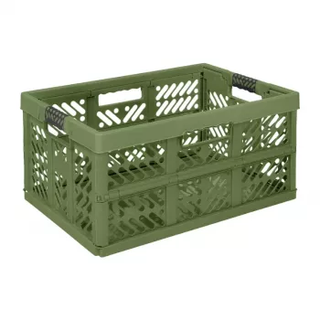 keeeper Składane pudełko Ben 54x37x28cm 45L Oliwkowe, Nośność do 50 kg