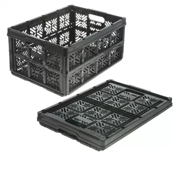 keeeper Składane pudełko ida, 32 L, czarny, nośność do 16 kg, 48 x 35 x 23 cm