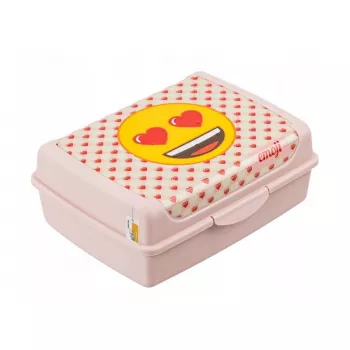 keeeper pojemnik na żywność deco-click-box midi 1L Carla Emoji Hearts 17x13x7cm różowy
