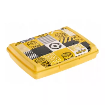 keeeper pojemnik na żywność deco-click-box mini 0,5 l Carla Minions Mosaic 17x13x3,5 cm żółty
