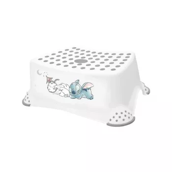 keeeper kids Stopień dla dzieci Tomek Stitch, biały z nadrukiem, 40,5 x 28,5 x 14 cm, powierzchnia antypoślizgowa i gumowane nóżki, nośność 100 kg