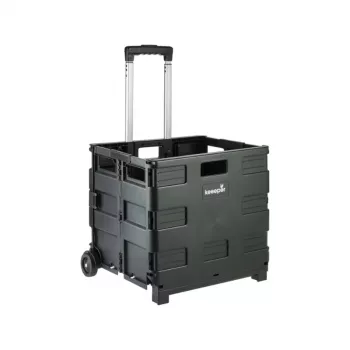 keeeper Olli Składany Wózek Zakupowy 65L Czarny, Nośność 35 kg