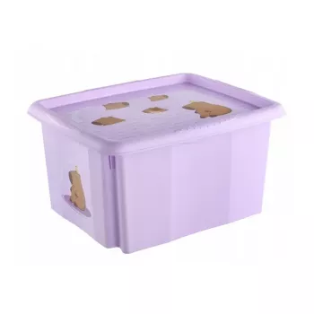 Pudełko do przechowywania keeeper z pokrywką 24L Karolina „Kapibara” Soft Purple