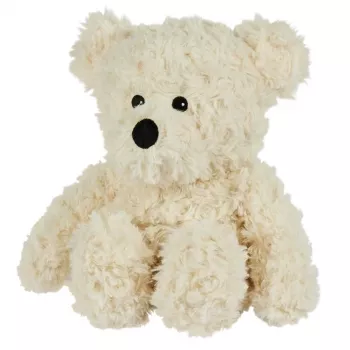 Keel Toys Classic Brown Teddy Bear Pluszowa Zabawka, 25 cm, Wypełnienie z Recyklingu, Satynowa Kokarda, Certyfikat CE, Odpowiednia od Urodzenia