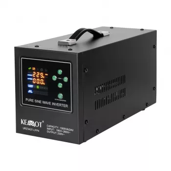 KEMOT PROsinus-1500/24-LFP4 Falownik UPS z czystą sinusoidą 1500VA/1050W 24V DC na 230V AC z ładowarką akumulatorów