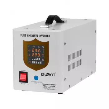 KEMOT PROsinus-1500/24 UPS Inverter z czystą sinusoidą i funkcją ładowania 24V 230V 1500VA/1050W