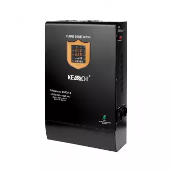 KEMOT PROsinus-5000/48 Zasilacz awaryjny UPS z falownikiem o czystej fali sinusoidalnej i funkcją ładowania 48V 230V 5000VA/3500W - montaż ścienny
