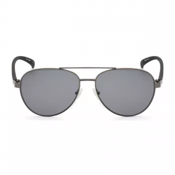 KENNETH COLE KC1318-5808A Okulary przeciwsłoneczne męskie - Klasyczna prostokątna metalowa oprawka z ochroną UV400 (58/15/140 mm)