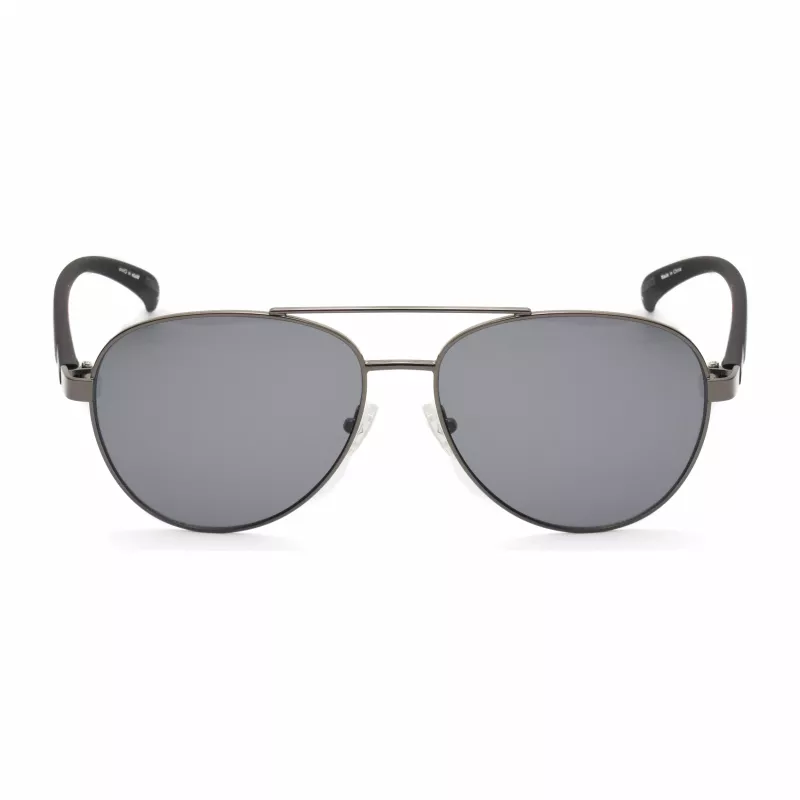 KENNETH COLE KC1318-5808A Okulary przeciwsłoneczne męskie - Klasyczna prostokątna metalowa oprawka z ochroną UV400 (58/15/140 mm)