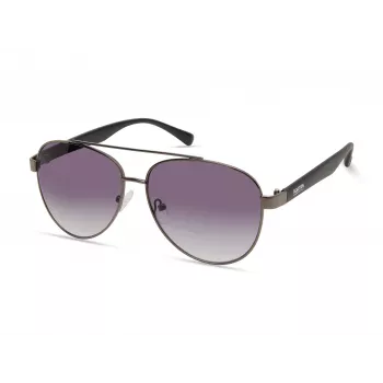 Kenneth Cole KC1394-5908B Męskie okulary przeciwsłoneczne prostokątne - Błyszcząca czarna oprawka, soczewki dymne