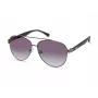 Kenneth Cole KC1394-5908B Męskie okulary przeciwsłoneczne prostokątne - Błyszcząca czarna oprawka, soczewki dymne