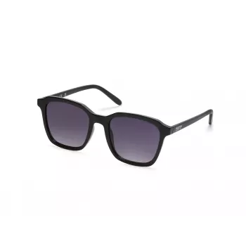 KENNETH COLE KC3005-5301B Unisex Prostokątne Okulary Przeciwsłoneczne - Czarna Oprawka Szare Szkła 53mm