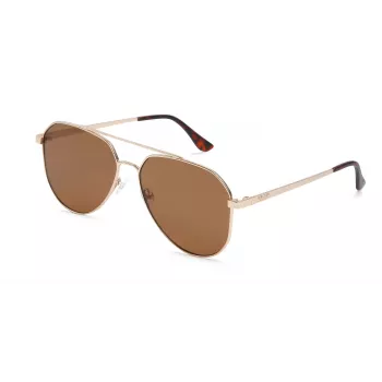 Kenneth Cole KC3009-5932E Męskie prostokątne okulary przeciwsłoneczne z acetatu - Havana/Brąz - 59/15/145 mm - UV400