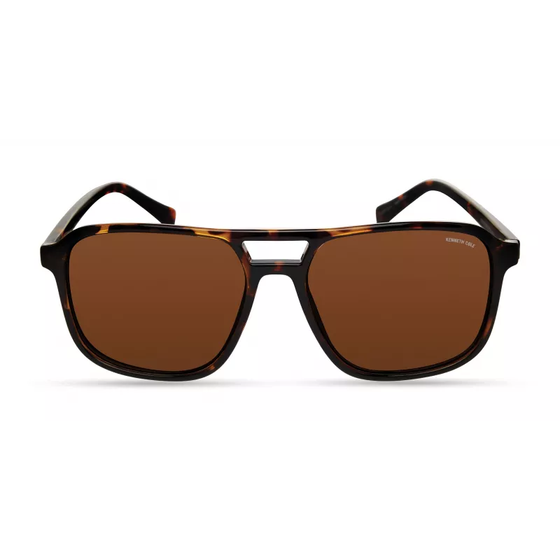 Okulary przeciwsłoneczne męskie Kenneth Cole KC3013-5752E - czarna oprawka, szare soczewki, 57 mm