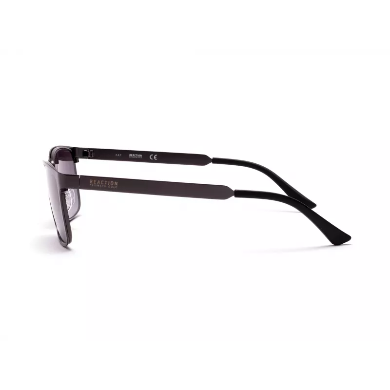 KENNETH COLE MAN KC1329-5709B Okulary przeciwsłoneczne prostokątne - Błyszcząca czarna oprawka, soczewki dymne, 57mm