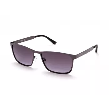 KENNETH COLE MAN KC1329-5709B Okulary przeciwsłoneczne prostokątne - Błyszcząca czarna oprawka, soczewki dymne, 57mm