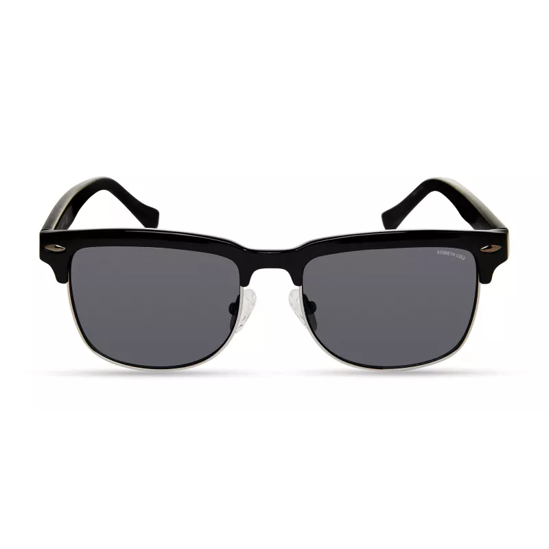 KENNETH COLE MAN KC2972-5301A Okulary przeciwsłoneczne 53/18/145 mm Czarna kwadratowa oprawka Szare szkła