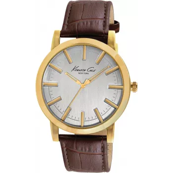 Zegarek męski KENNETH COLE IKC8043 43,5 mm Stal nierdzewna Kwarcowy Analogowy Czarna tarcza Bransoleta srebrna