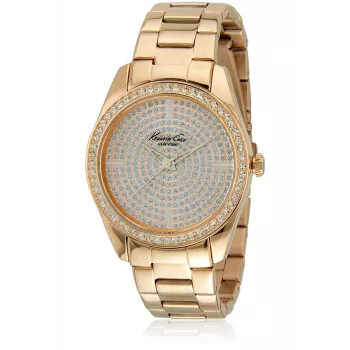KENNETH COLE Women's Watch IKC4958 40mm Rose Gold Stainless Steel Mesh Bracelet