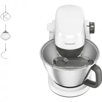 KENWOOD Multi-Tasker KHC30.000WH Robot kuchenny (szary/biały, 1000 W, misa 4,3 L)