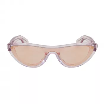 KENZO KZ40007I-72Z Okulary przeciwsłoneczne damskie kocie oko Błyszczące różowe złoto Brązowy gradient
