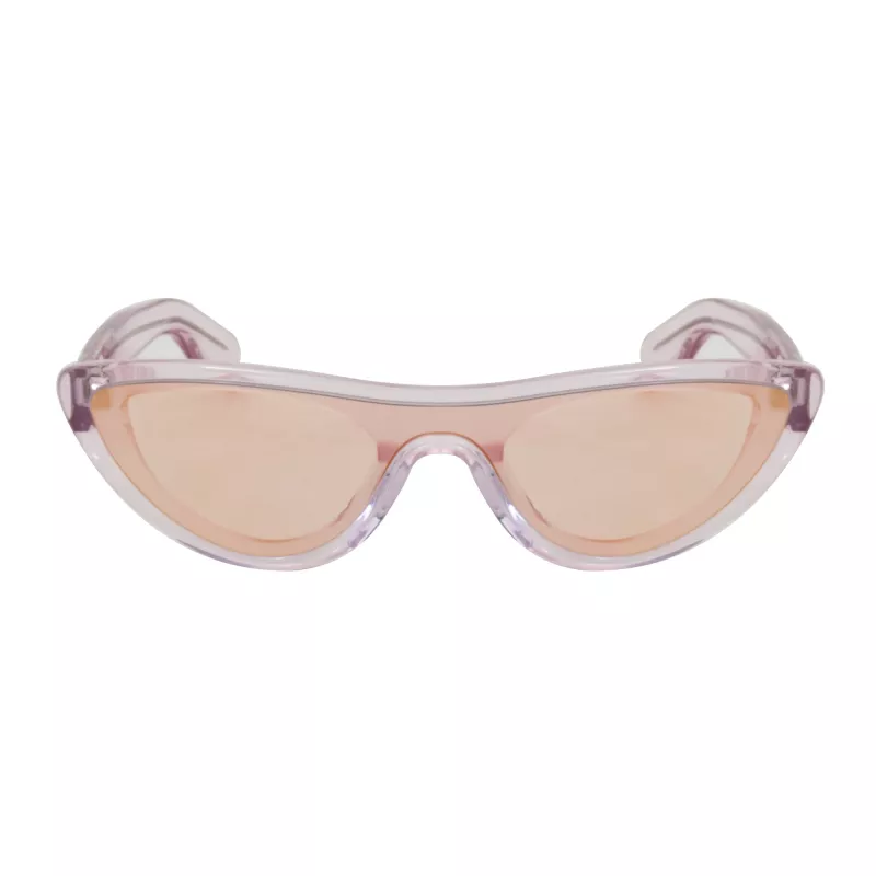 KENZO KZ40007I-72Z Okulary przeciwsłoneczne damskie kocie oko Błyszczące różowe złoto Brązowy gradient