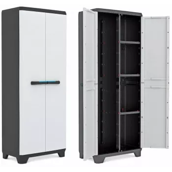 Keter Linear Cabinet Additional Shelves 68x39x173cm 2-Pack Grey/Black