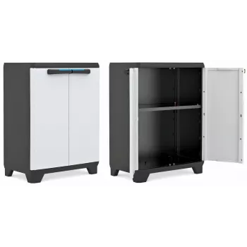 KETER LINEAR CABINET LOW 68x39x90cm Czarny/Szary