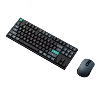 Keychron B33 80% TKL Bezprzewodowy zestaw klawiatura i mysz – czarny/zielony