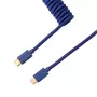 Keychron Coiled Aviator Blue Kabel USB-C do USB-A z odłączanym złączem GX16 4-pin, 200 cm