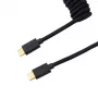Keychron Coiled Aviator Cable - Czarny/Prosty