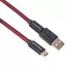 Keychron Coiled Aviator Cable - Czerwony (USB-A do USB-C, 2m, Odpinany GX12)