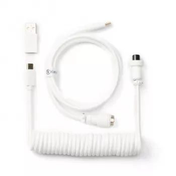 Keychron Coiled Aviator Biały Kabel