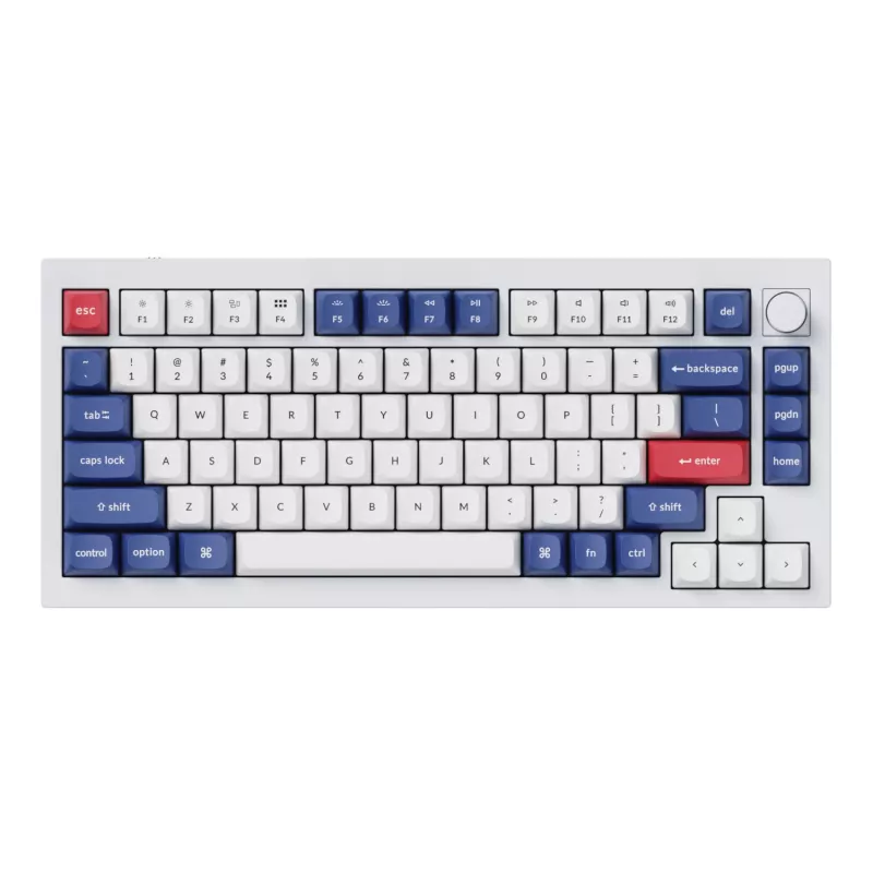 Keychron Double-Shot PBT OSA Keycap Set - Niebieski i Biały | 137 klawiszy | MX-Style | ANSI US