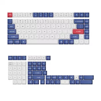 Keychron Double-Shot PBT OSA Keycap Set - Niebieski i Biały | 137 klawiszy | MX-Style | ANSI US