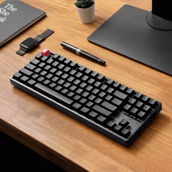 Keychron K8 QMK 80% TKL Bezprzewodowa klawiatura mechaniczna V2 z przełącznikami Red - Czarna