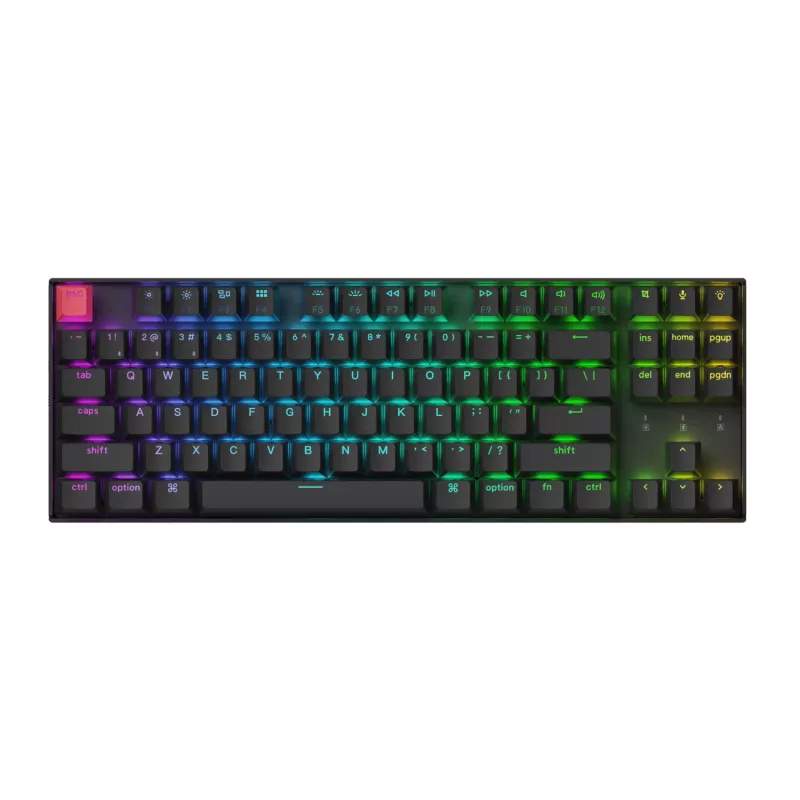 Keychron K8 QMK 80% TKL Bezprzewodowa klawiatura mechaniczna V2 z przełącznikami Red - Czarna